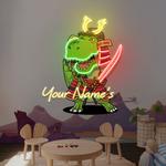 custom your name samurai for baby decor room led neon sign light 0