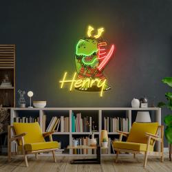 custom your name samurai for baby decor room led neon sign light 2