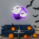 cute ghost halloween day artwork led neon sign light 0