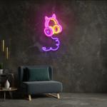 cute headphones led neon sign light 0