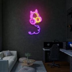 cute headphones led neon sign light 1