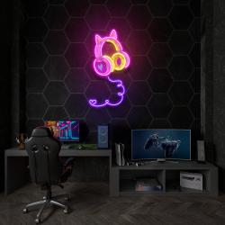 cute headphones led neon sign light 2