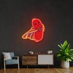 cute sausage super hero artwork led neon sign light 0