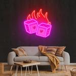 dice love artwork led neon sign light 0
