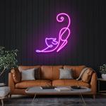 downward facing cat led neon sign light 0