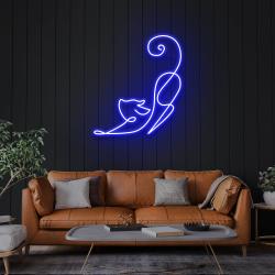 downward facing cat led neon sign light 1