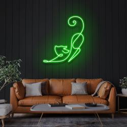 downward facing cat led neon sign light 2