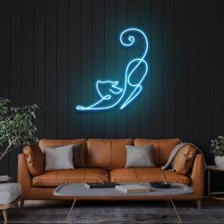 downward facing cat led neon sign light 3