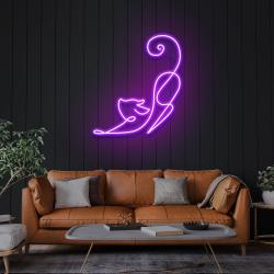 downward facing cat led neon sign light 6