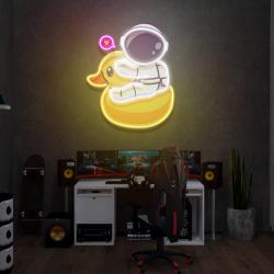 duck astronaut art work led neon sign light 1