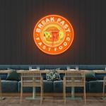 fast food hamburger and coffee artwork led neon sign light 0