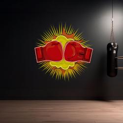 fiery boxing gloves led neon sign artwork 3