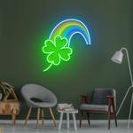four leaf clover saint patricks day artwork led neon sign light 1 0