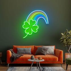 four leaf clover saint patricks day artwork led neon sign light 1 2