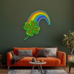 four leaf clover saint patricks day artwork led neon sign light 1 3
