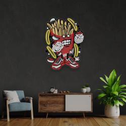 french fries cartoon artwork led neon sign light 3