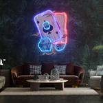 gambling poker art work led neon sign light 0