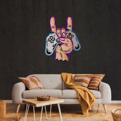game hand sign artwork led neon sign light 3