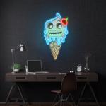 ghost icecream cartoon artwork led neon sign light 0