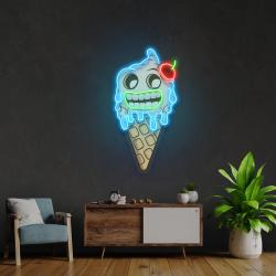 ghost icecream cartoon artwork led neon sign light 1