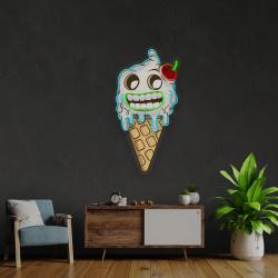ghost icecream cartoon artwork led neon sign light 3