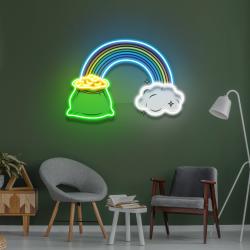 gold and cloud saint patricks day artwork led neon sign light 1 1