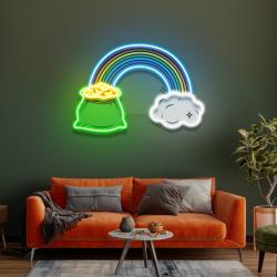 gold and cloud saint patricks day artwork led neon sign light 1 2
