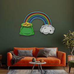 gold and cloud saint patricks day artwork led neon sign light 1 3