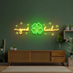 good luck saint patricks day artwork led neon sign light 1 2