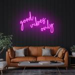 good vibes only 2 led neon sign light 0