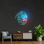 grenade cartoon artwork led neon sign light 0
