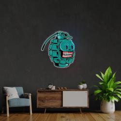 grenade cartoon artwork led neon sign light 3