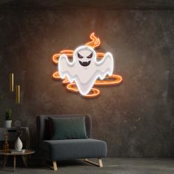 halloween day ghost fire artwork led neon sign light 2