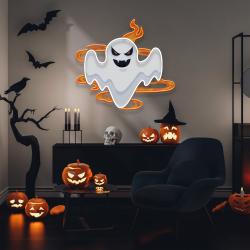halloween day ghost fire artwork led neon sign light 3