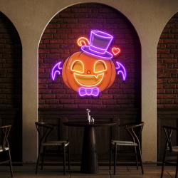 halloween monster pumpkin artwork led neon sign light 1