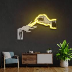 hand couple artwork led neon sign light 1
