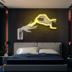 hand couple artwork led neon sign light 2