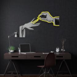 hand couple artwork led neon sign light 3