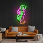 hand of greed multicolor led neon sign light 0