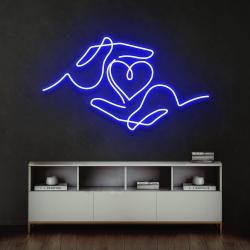 heart hand led neon sign light 1