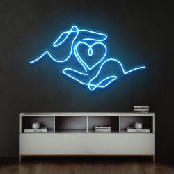 heart hand led neon sign light 3
