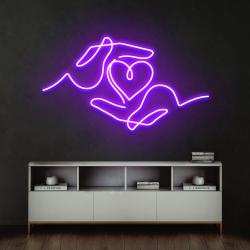 heart hand led neon sign light 6