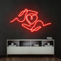 heart hand led neon sign light 7