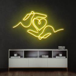 heart hand led neon sign light 9