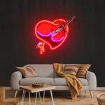 heart sword artwork led neon sign light 0