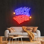 heck yeah artwork led neon sign light 0