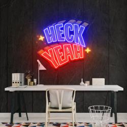 heck yeah artwork led neon sign light 1