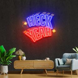 heck yeah artwork led neon sign light 2