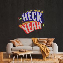 heck yeah artwork led neon sign light 3