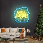 holy night xmas led neon sign light 0
